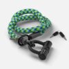 textile lock 'tex–lock eyelet' in colour neon earth, size M with shackle lock 'U-lock'