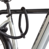Flexible frame lock insertion chain tex-lock mate  in black secures bike frame to bike stand