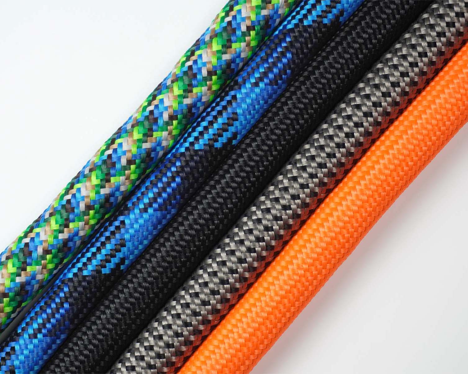 tex–lock textile ropes in 5 colour patterns