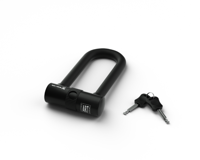 black long shackle lock X-Lock with keys and ART quality mark